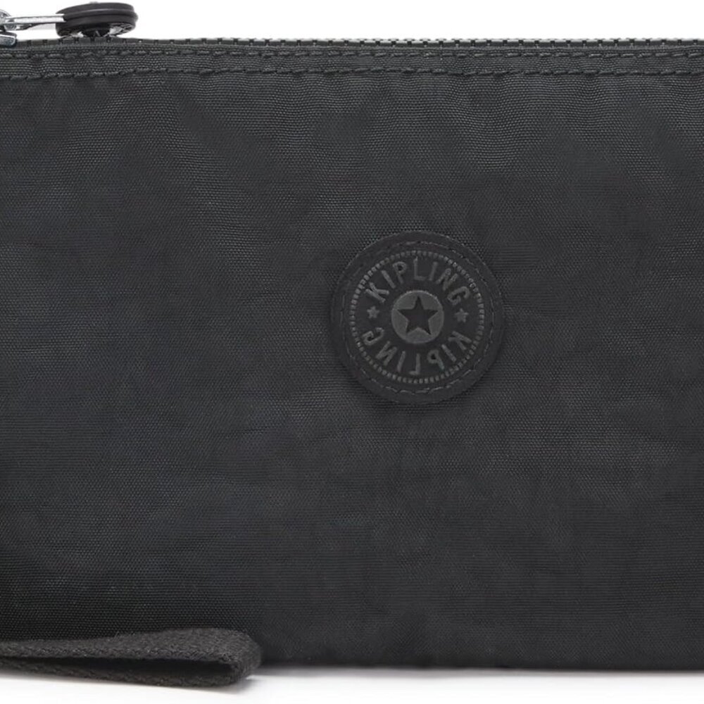 Women's Extra Large Nylon Wristlet Cosmetic Pouch Travel Organizer Black
